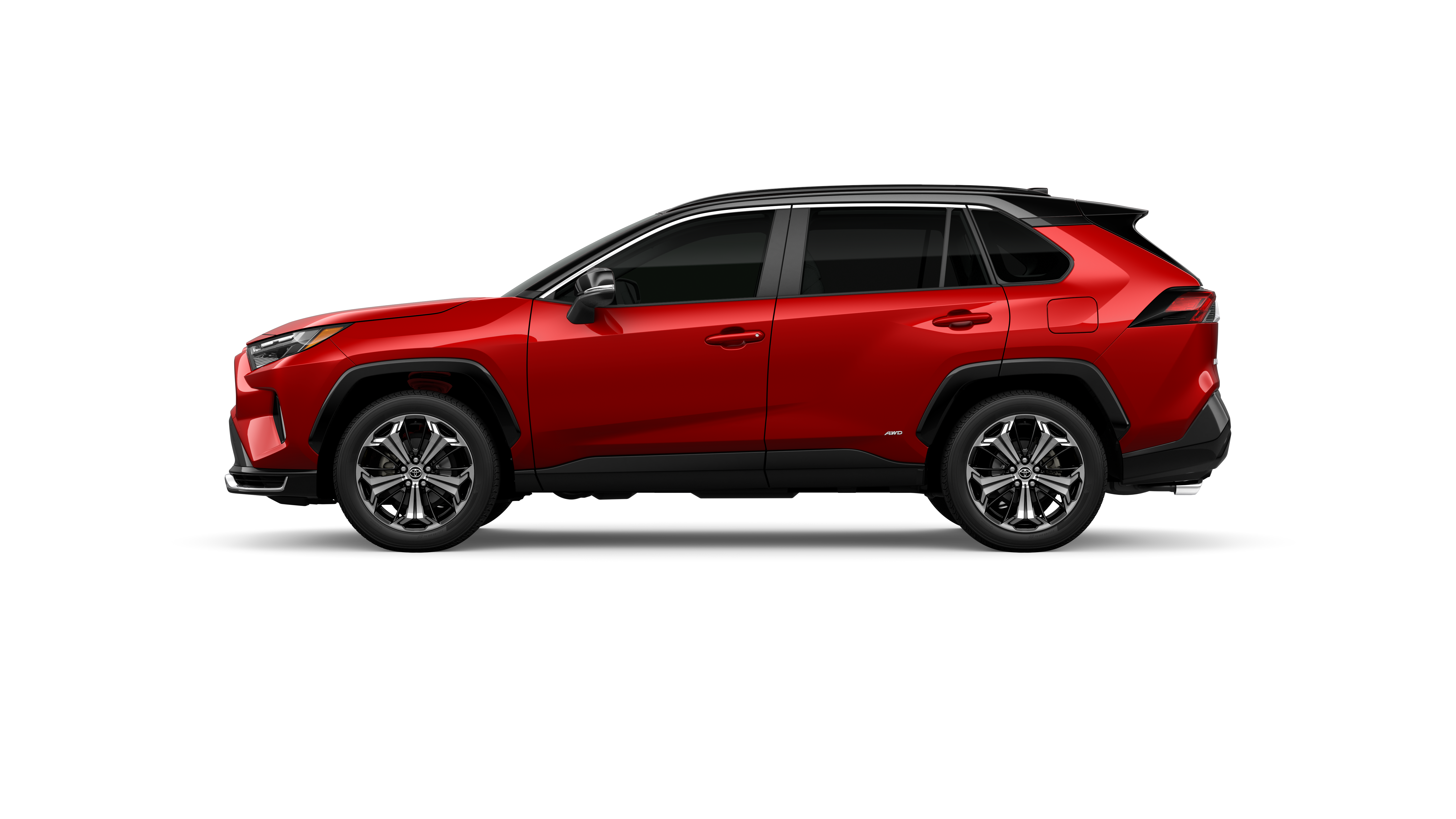 New 2025 Supersonic Red/Midnight Black Metallic Roof Toyota XSE image 3